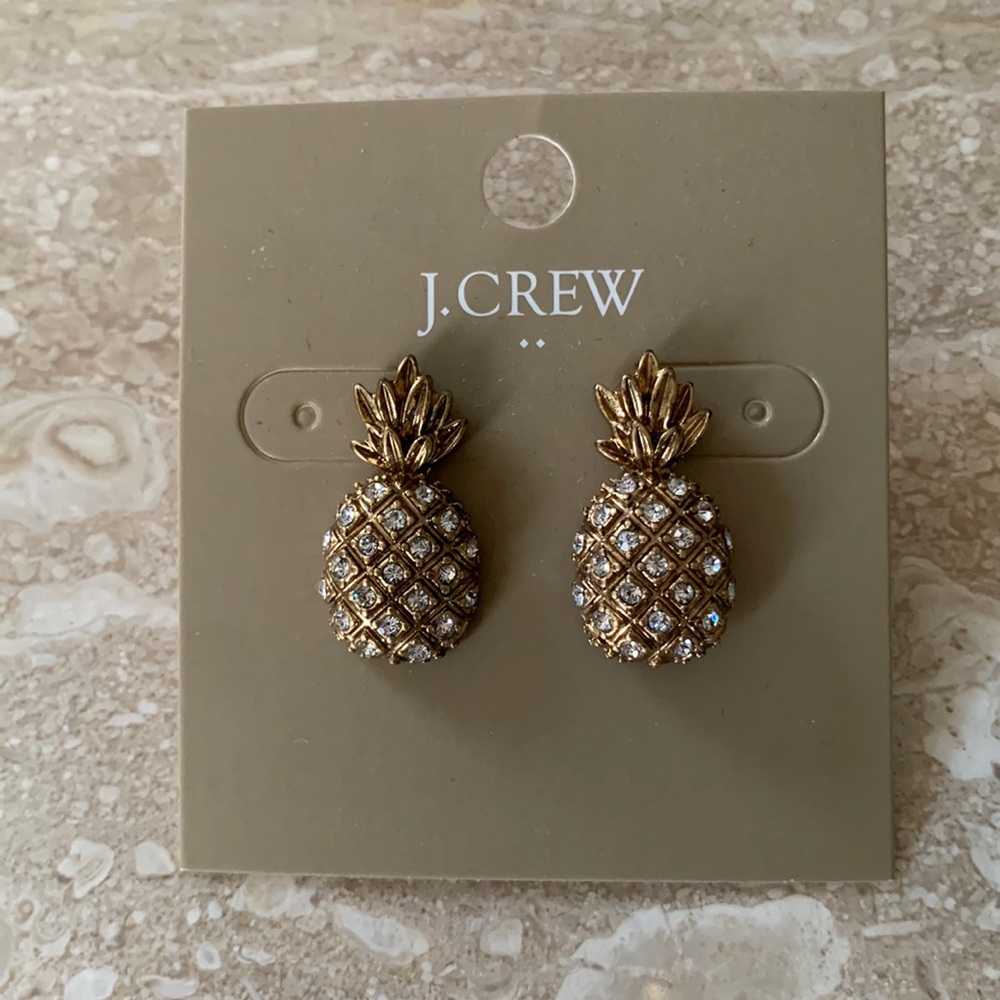 J Crew Pineapple Earrings NWT